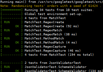 Screenshot: Example task list view via CLI
